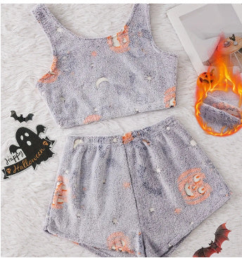 Halloween Luminous Flannel Pajamas