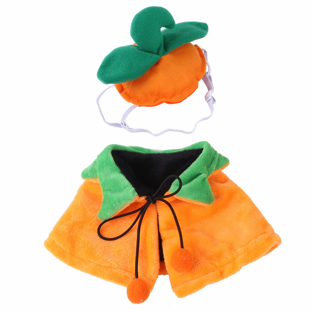 Halloween Pumpkin Double-sided Dog Cloak