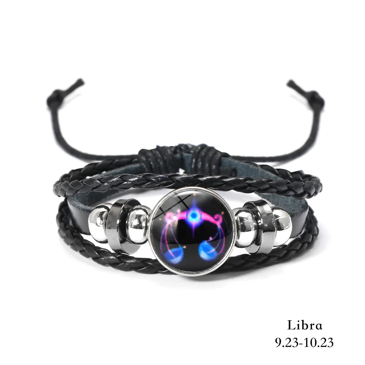 Zodiac Sign Leather Wrap Bracelet – 12 Constellations Luminous Charm for Men & Women | Vintage Birthday Gift