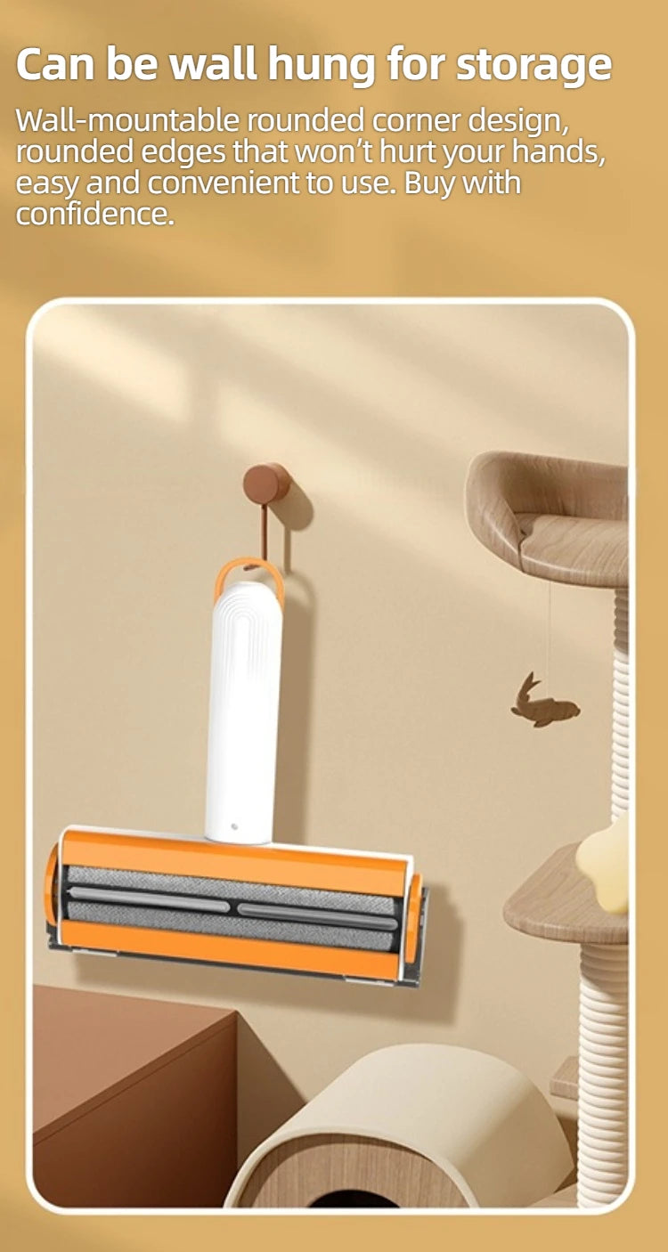 Portable Pet Hair Remover Roller โ Reusable & Washable Lint Cleaner for Clothes, Furniture & Car (Dog & Cat Hair)