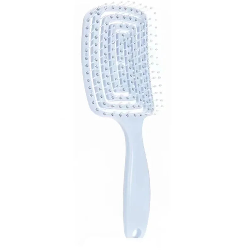 Elastic Hollow Out Massage Hair Comb – Detangling Brush for Fast Blow Drying & Scalp Stimulation, 1Pc Styling Tool