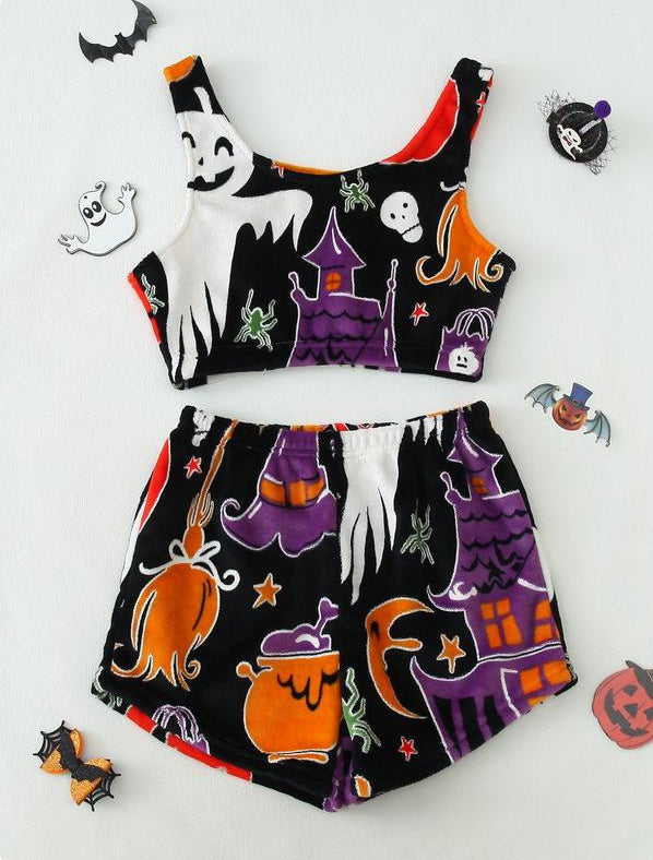 Halloween Luminous Flannel Pajamas