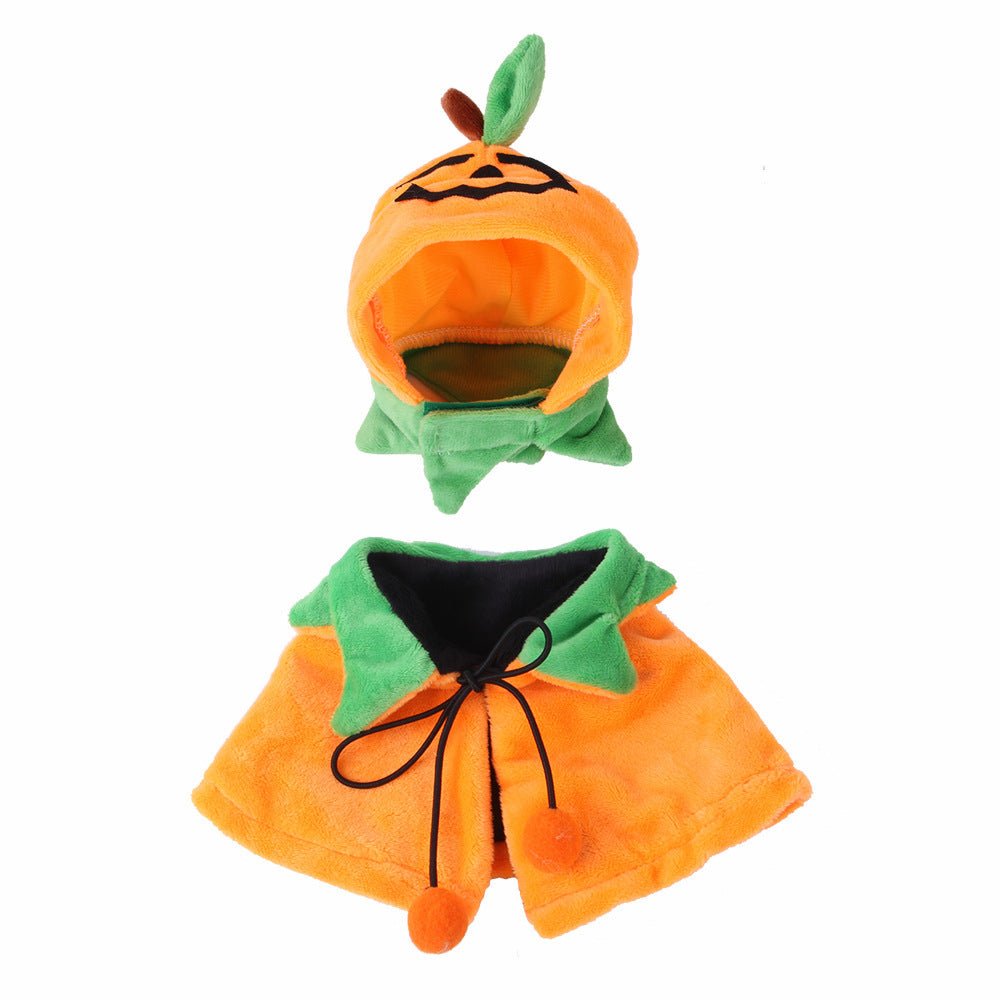 Halloween Pumpkin Double-sided Dog Cloak