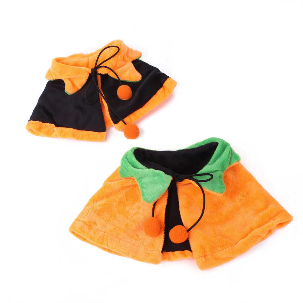 Halloween Pumpkin Double-sided Dog Cloak