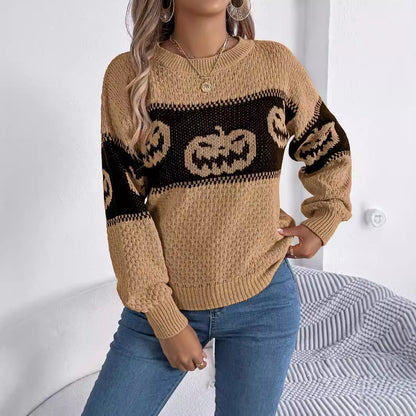 Halloween Pumpkin Pullover Sweater