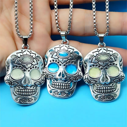 Halloween Luminous Skull Necklace