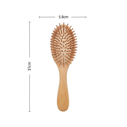 1PC Natural Bamboo Paddle Hair Brush – Anti-Hair Loss Massage Comb for Healthy Scalp & Hair Care, Wooden Detangling Brush