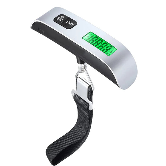 DIDA BEAR Digital Luggage Scale 50kg/110lb – Portable Hanging Suitcase Weighing Tool with LCD Display, Temperature Sensor & Unit Conversion