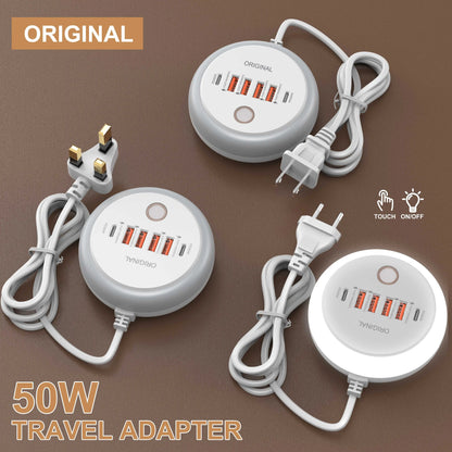 50W 6-Port USB Fast Charging Station – Quick Charge 3.0 for iPhone, Samsung, Xiaomi & More