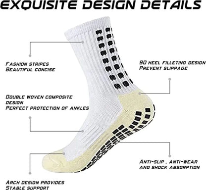 Non-Slip Sports grip Socks – One Size Fits All, Custom Athletic Football & Basketball Socks
