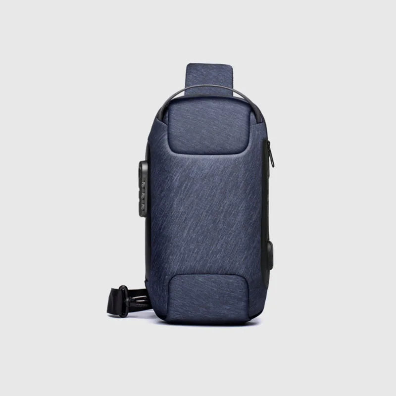Anti-Theft USB Crossbody Chest Bag – Waterproof Oxford Travel Sling Pack