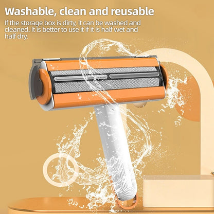 Portable Pet Hair Remover Roller – Reusable & Washable Lint Cleaner for Clothes, Furniture & Car (Dog & Cat Hair)