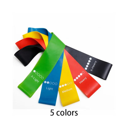 5Pcs Resistance Bands Set – Elastic Yoga, Pilates & Workout Bands for Fitness, Strength Training & Bodybuilding