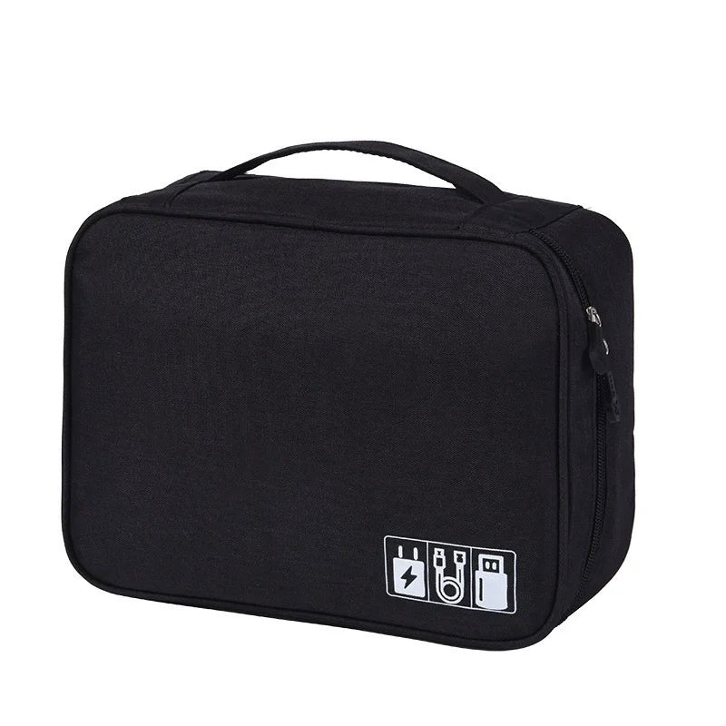 Waterproof Digital Cable Organizer Bag – Portable Travel Storage Case for Chargers, USB Cables & Accessories