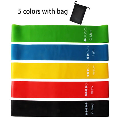 5Pcs Resistance Bands Set – Elastic Yoga, Pilates & Workout Bands for Fitness, Strength Training & Bodybuilding
