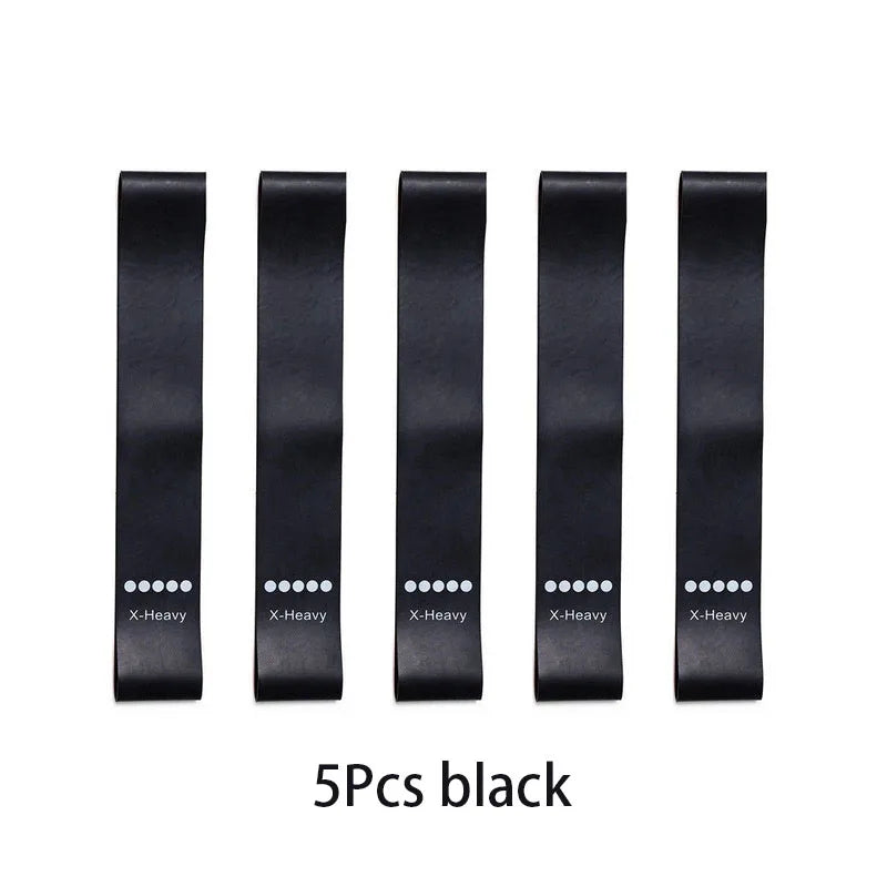 5Pcs Resistance Bands Set – Elastic Yoga, Pilates & Workout Bands for Fitness, Strength Training & Bodybuilding
