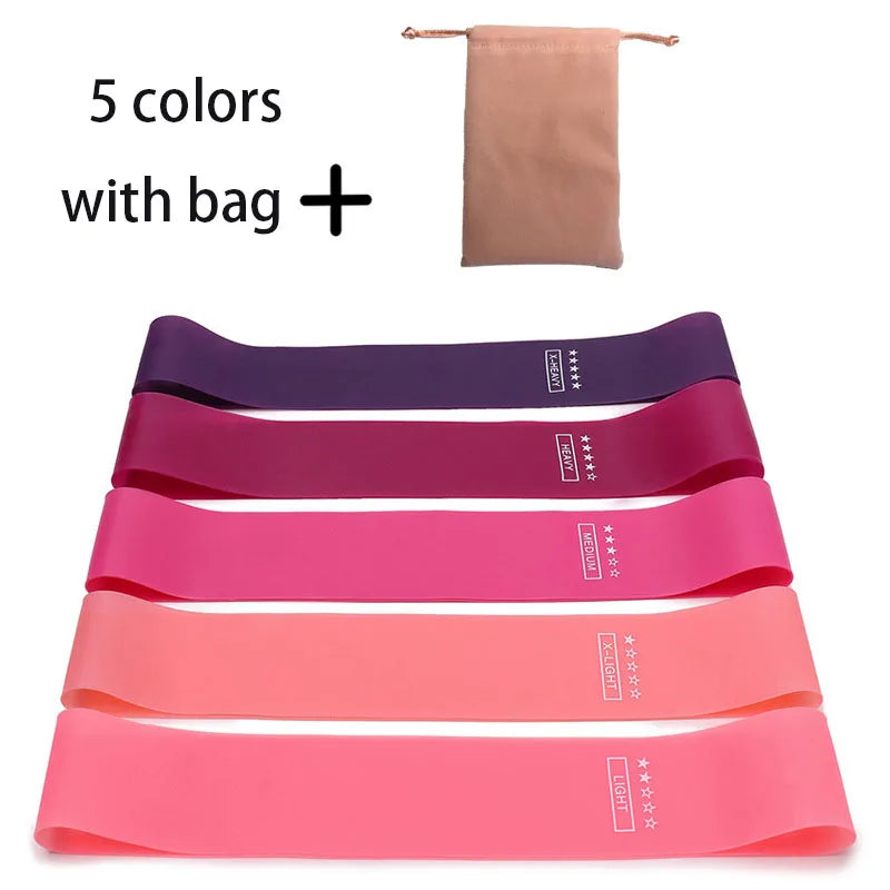 5Pcs Resistance Bands Set – Elastic Yoga, Pilates & Workout Bands for Fitness, Strength Training & Bodybuilding