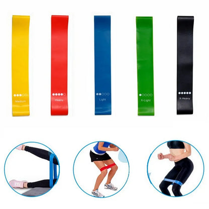 5Pcs Resistance Bands Set – Elastic Yoga, Pilates & Workout Bands for Fitness, Strength Training & Bodybuilding