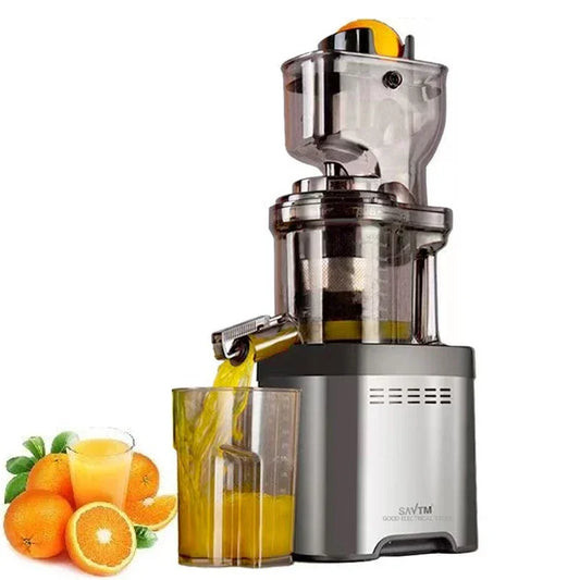 Cold Press Electric Juicer – 7LV Screw, Filter-Free, 220V, Large Caliber, Stainless Steel for Fruit & Vegetable Juice