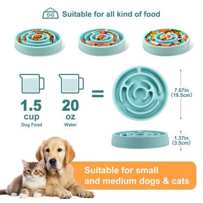 Non-Slip Slow Feeder Bowl for Dogs and Cats – Durable Design to Promote Healthy Eating Habits – Suitable for All Pet Sizes