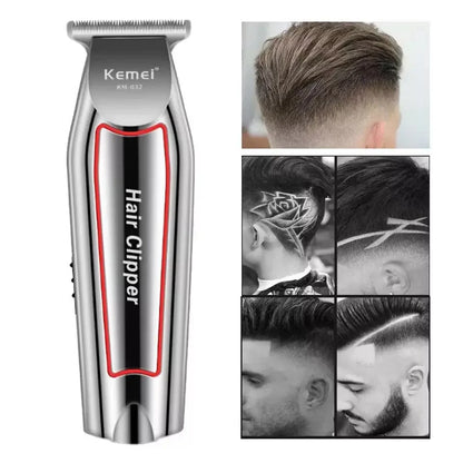 Kemei KM-032 Professional Hair Clipper & Beard Trimmer – USB Rechargeable, Wet & Dry Use, Cordless Grooming Kit for Men