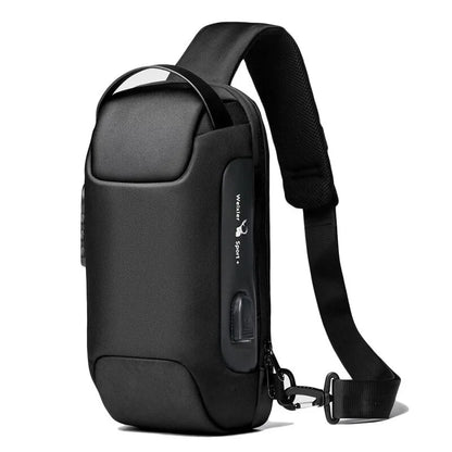 Anti-Theft USB Crossbody Chest Bag – Waterproof Oxford Travel Sling Pack