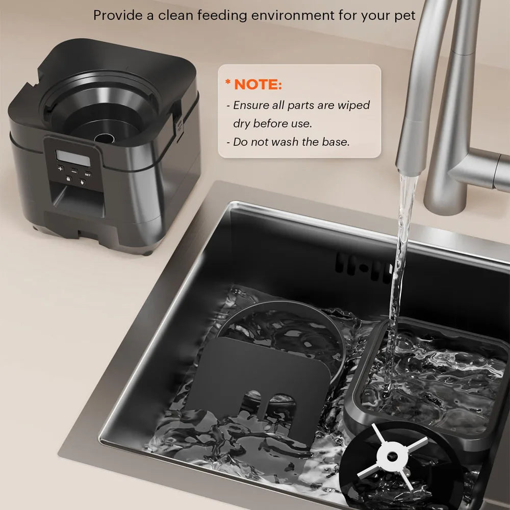 Smart Automatic Pet Feeder – Timed, Portion-Controlled Food Dispenser for Cats and Dogs with Built-in Slow Feeding Bowl