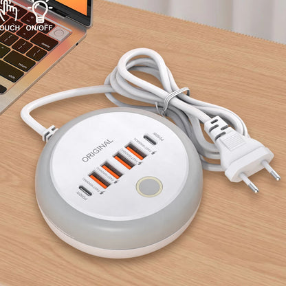 50W 6-Port USB Fast Charging Station – Quick Charge 3.0 for iPhone, Samsung, Xiaomi & More