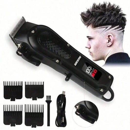 Professional USB Rechargeable Hair Clipper & Beard Trimmer – Cordless Grooming Tool for Men – Ideal Gift Set