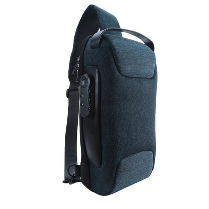 Anti-Theft USB Crossbody Chest Bag – Waterproof Oxford Travel Sling Pack