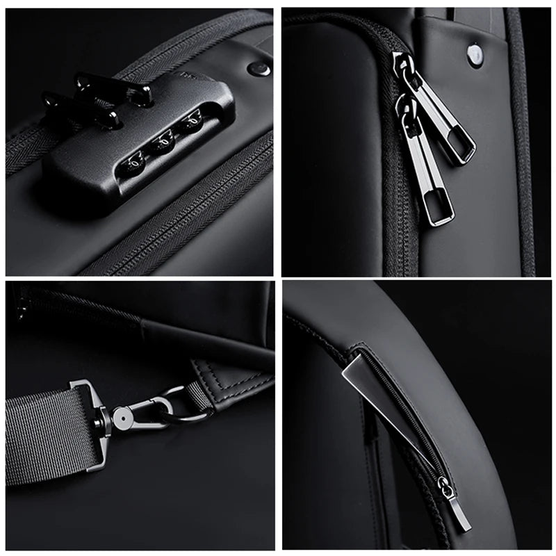 Multifunction Anti-Theft USB Crossbody Bag – Waterproof Travel Sling Chest Pack with USB Charging Port