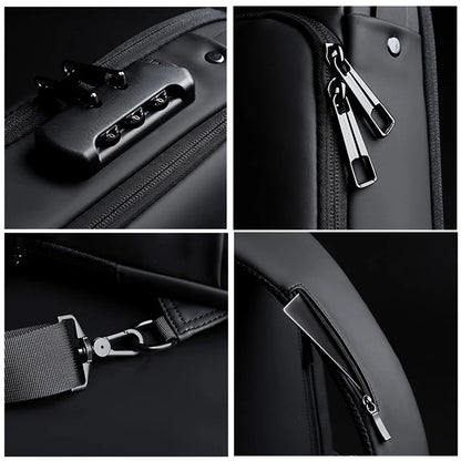 Multifunction Anti-Theft USB Crossbody Bag – Waterproof Travel Sling Chest Pack with USB Charging Port