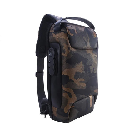 Anti-Theft USB Crossbody Chest Bag – Waterproof Oxford Travel Sling Pack