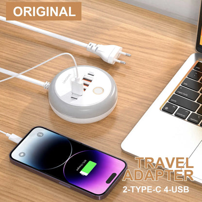 50W 6-Port USB Fast Charging Station – Quick Charge 3.0 for iPhone, Samsung, Xiaomi & More