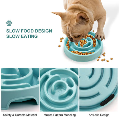 Non-Slip Slow Feeder Bowl for Dogs and Cats – Durable Design to Promote Healthy Eating Habits – Suitable for All Pet Sizes