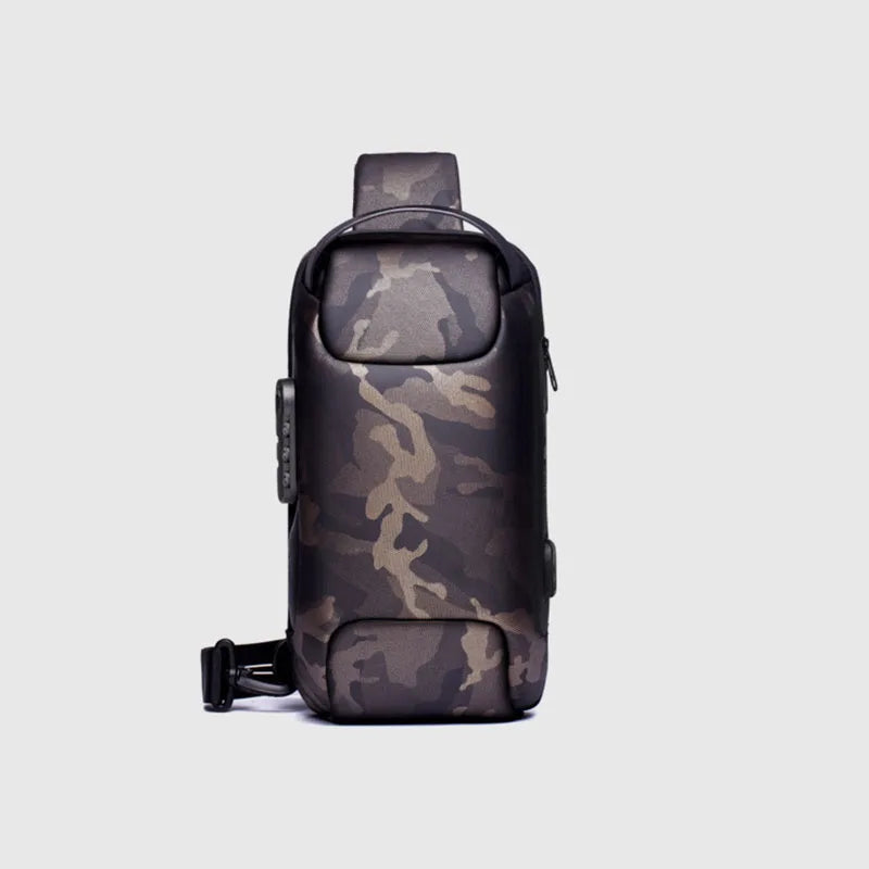 Anti-Theft USB Crossbody Chest Bag – Waterproof Oxford Travel Sling Pack