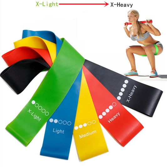 5Pcs Resistance Bands Set – Elastic Yoga, Pilates & Workout Bands for Fitness, Strength Training & Bodybuilding