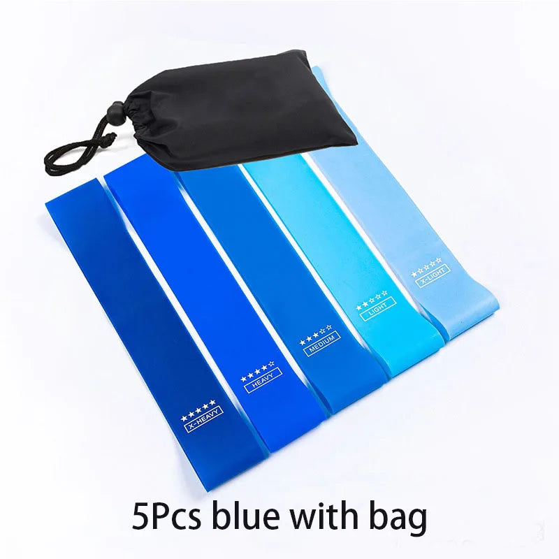 5Pcs Resistance Bands Set – Elastic Yoga, Pilates & Workout Bands for Fitness, Strength Training & Bodybuilding