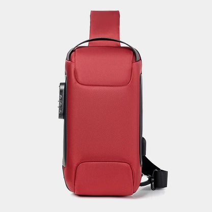 Anti-Theft USB Crossbody Chest Bag – Waterproof Oxford Travel Sling Pack