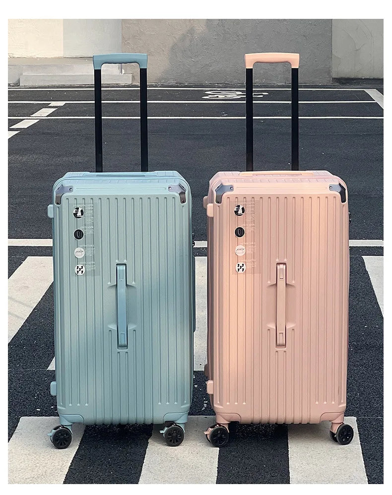 Smart Carry-On Luggage with USB Charging & Cup Holder – 20/24/26/28” Travel Suitcase
