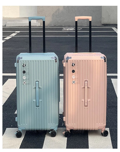 Smart Carry-On Luggage with USB Charging & Cup Holder – 20/24/26/28” Travel Suitcase