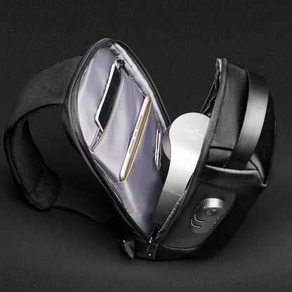 Anti-Theft USB Crossbody Chest Bag – Waterproof Oxford Travel Sling Pack