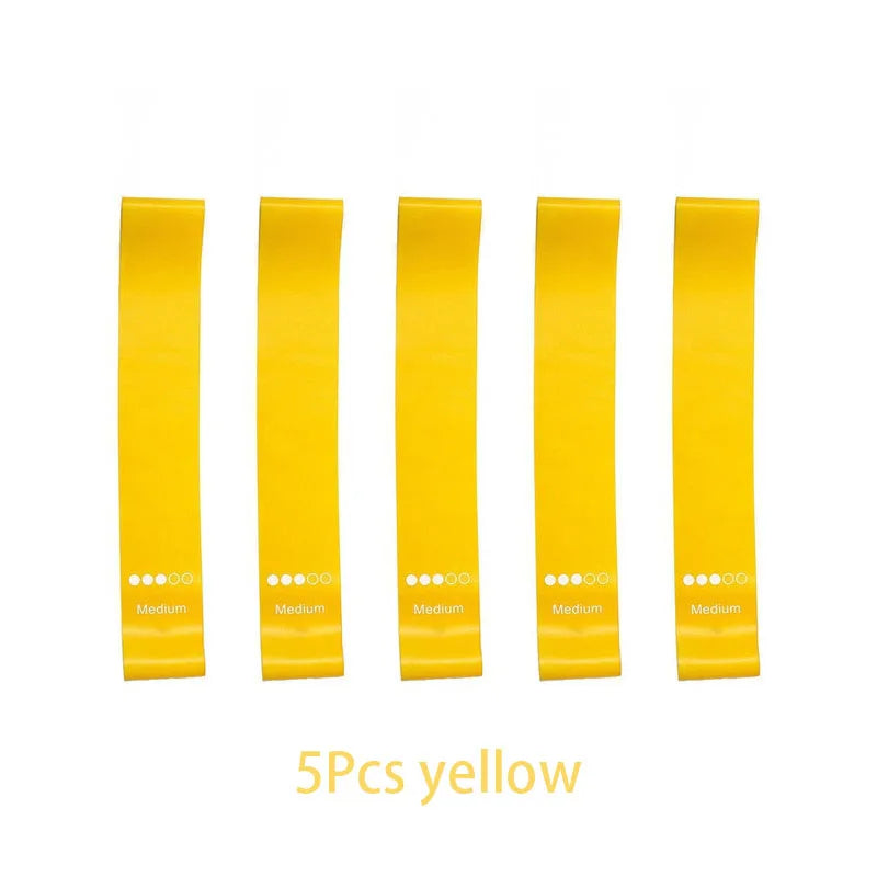 5Pcs Resistance Bands Set – Elastic Yoga, Pilates & Workout Bands for Fitness, Strength Training & Bodybuilding