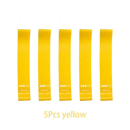 5Pcs Resistance Bands Set – Elastic Yoga, Pilates & Workout Bands for Fitness, Strength Training & Bodybuilding