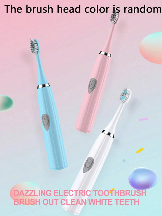 Electric Toothbrush for Adults – Soft DuPont Bristles, Portable Battery Powered, IPX6 Waterproof – Intelligent Oral Care for Daily Use