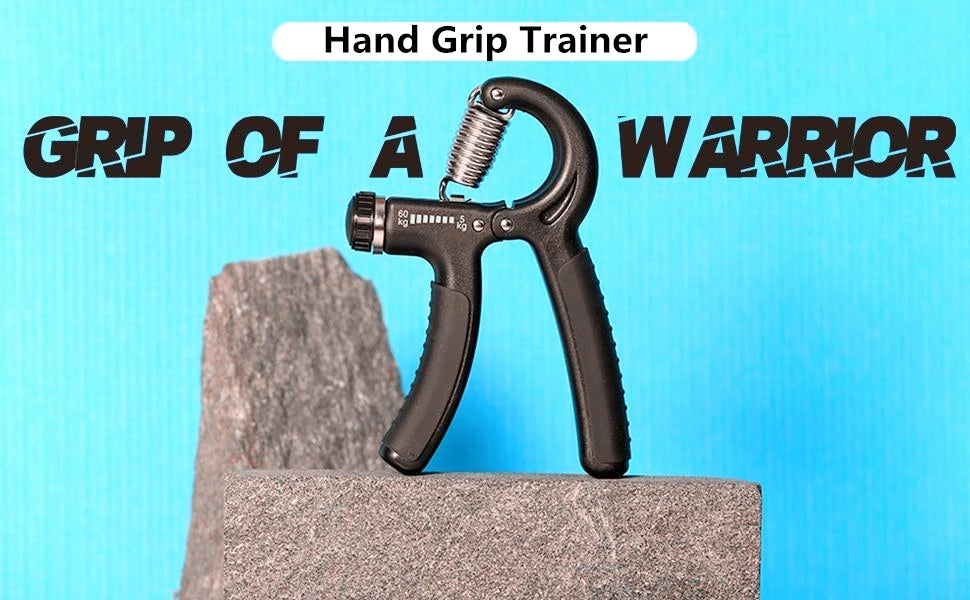 Adjustable Hand Grip Strengthener (10–60kg) – R-Shaped Spring Wrist & Finger Trainer for Muscle Building & Rehab