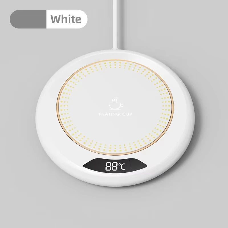 Smart USB Cup Warmer with 3 Temperature Settings – Coffee Mug Heating Coaster for Winter Beverages – HAOYUNMA Hot Plate for Tea, Milk, Water