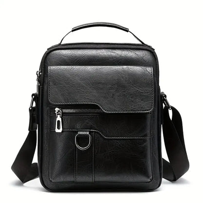 PU Leather Shoulder Bag – Business Crossbody Messenger Bag for 9.7” iPad & Travel Essentials