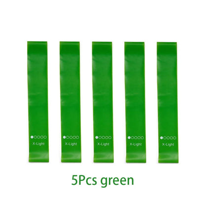 5Pcs Resistance Bands Set – Elastic Yoga, Pilates & Workout Bands for Fitness, Strength Training & Bodybuilding
