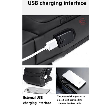 Multifunction Anti-Theft USB Crossbody Bag – Waterproof Travel Sling Chest Pack with USB Charging Port